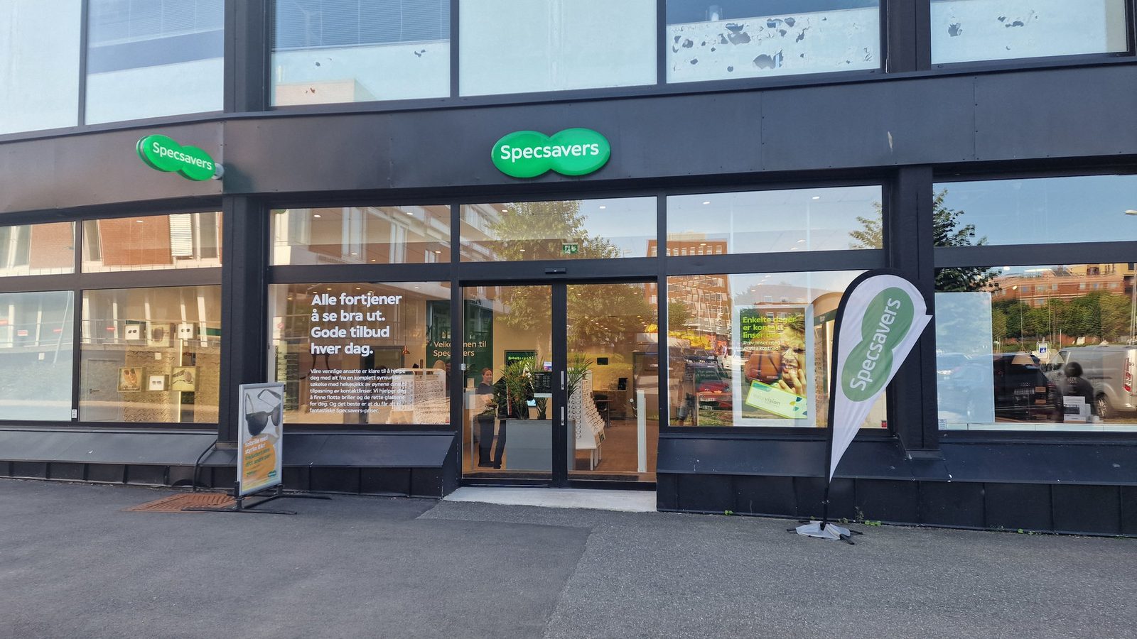 Specsavers-butikk i Ski sentrum bygget av Spar Bygg